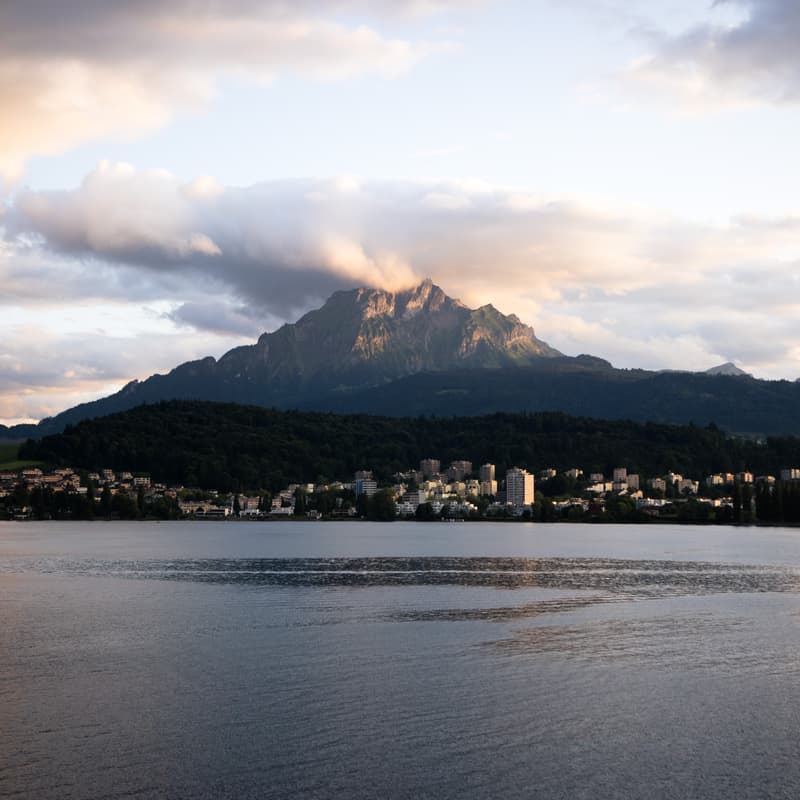 Mountain at sunset